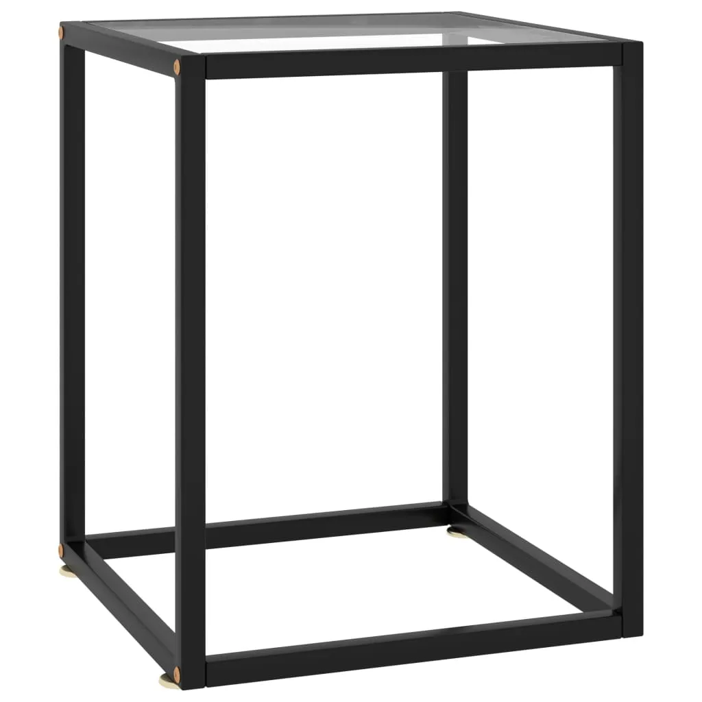 Couchtisch Schwarz mit Hartglas 40x40x50 cm Couchtisch Schwarz mit Hartglas 40x40x50 cm