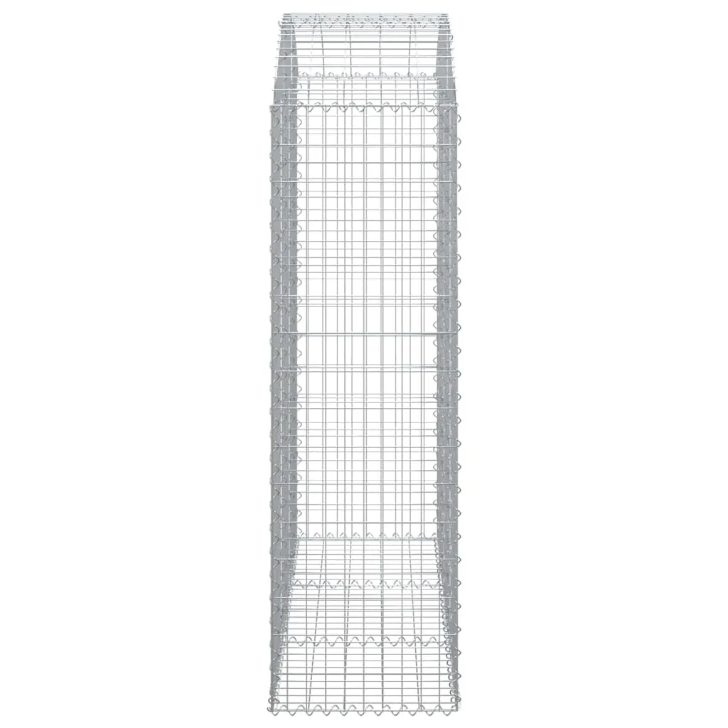 Gabionenkorb verzinktes Eisen 150x50x160/180 cm Silber