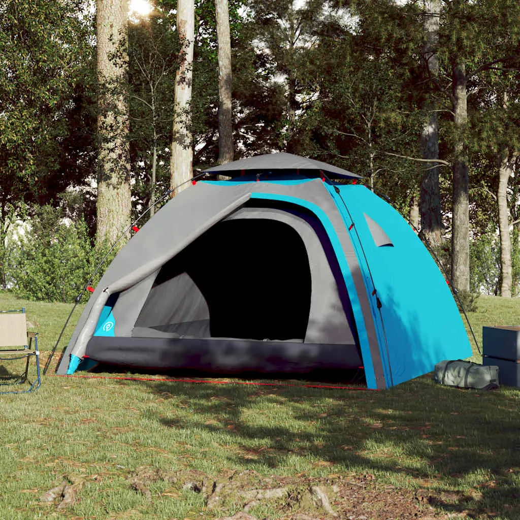 Campingzelt Blau 326x260x175 cm für 4 Personen