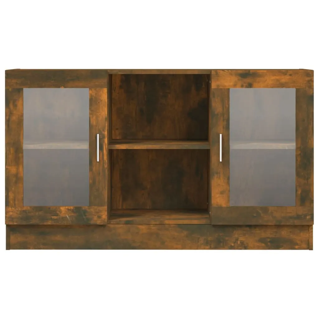 Vitrinenschrank Sideboard 120 x 30,5 x 70 cm in Räuchereiche