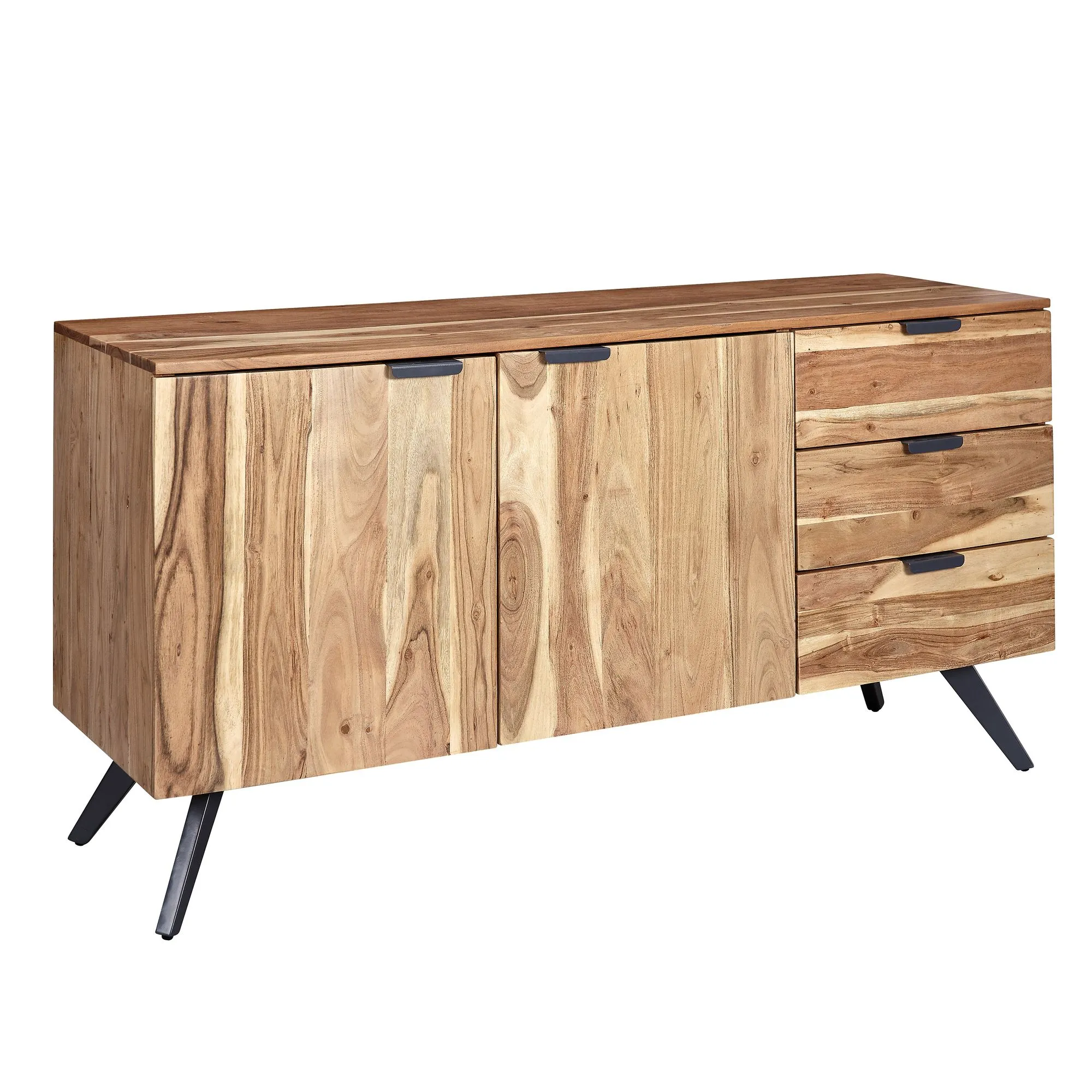 tinkaro Anrichte IRAM großes Sideboard Akazie Holzschrank Metall tinkaro Anrichte IRAM großes Sideboard Akazie Holzschrank Metall