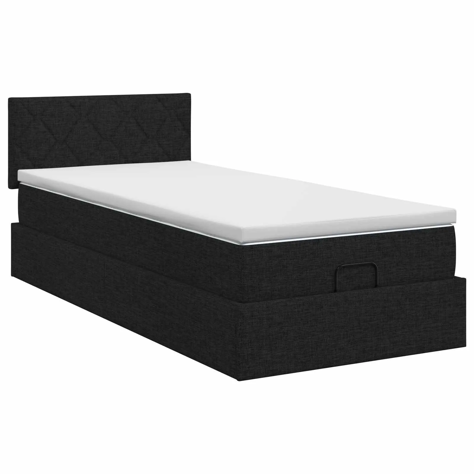 Ottomanbett mit Matratze 80x203x88 cm Schwarz