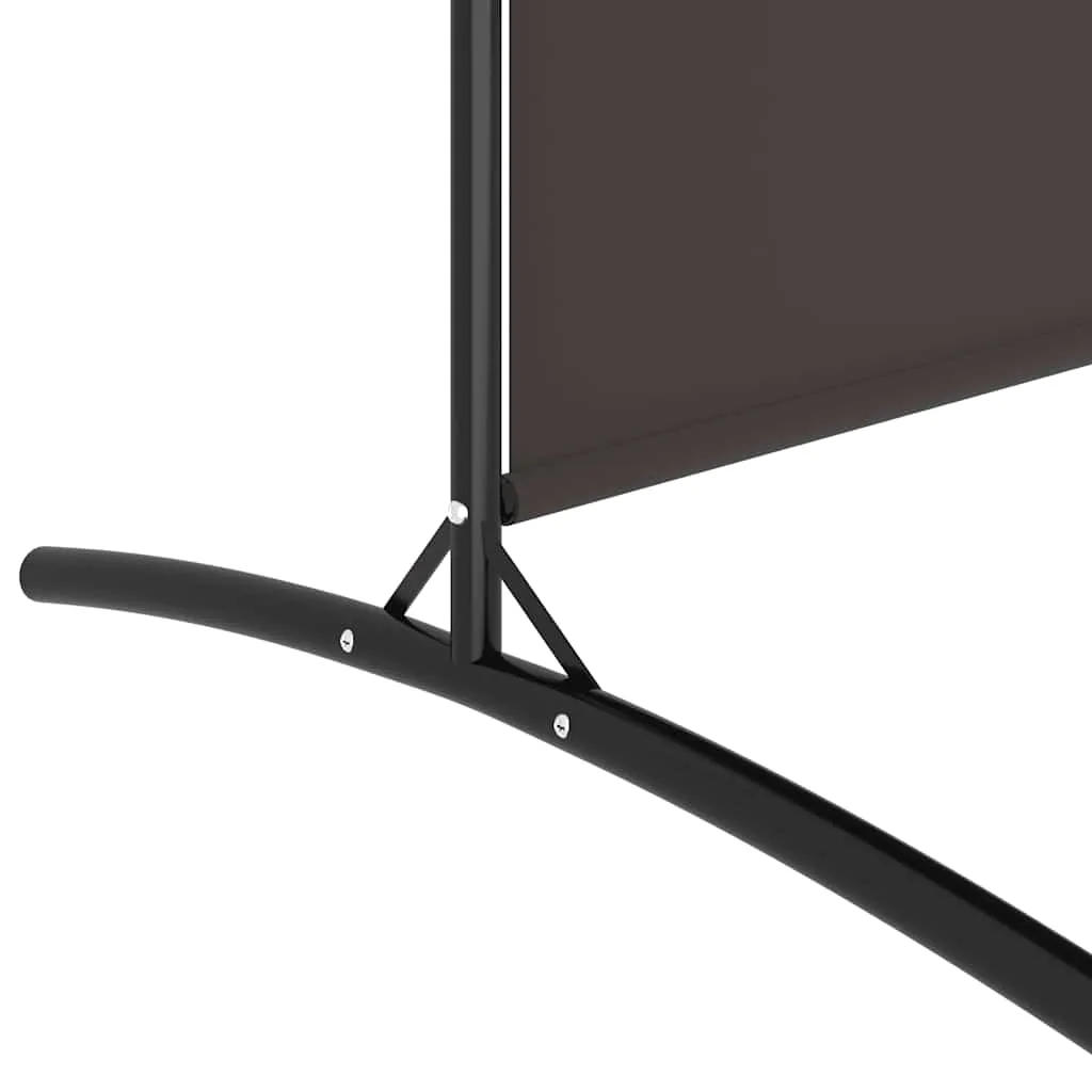 Paravent Raumteiler 698x180 cm Braun Stoff mit 4 Paneelen zusammenklappbar