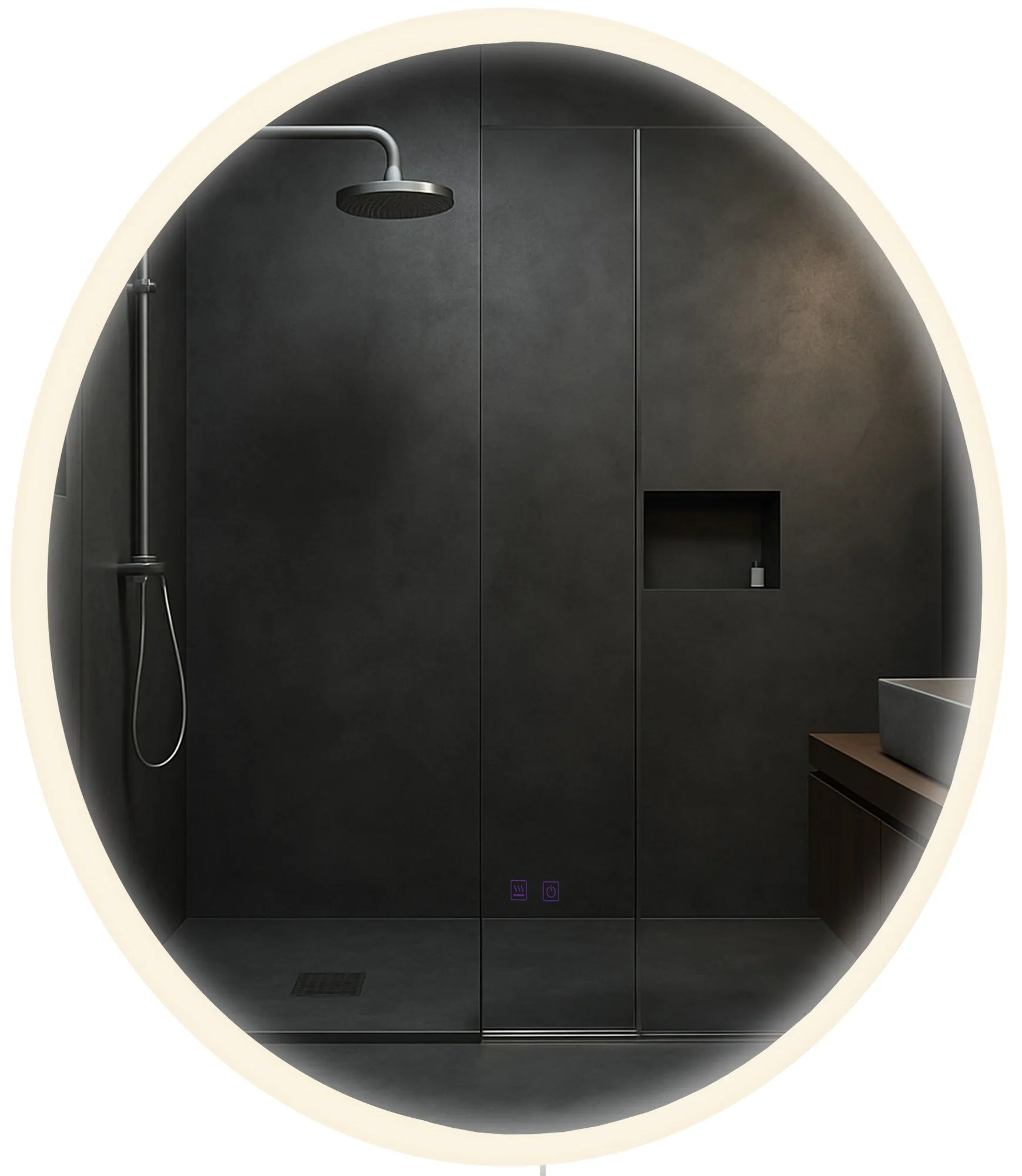 Badspiegel Laconia Bluetooth 80x80 klarglas