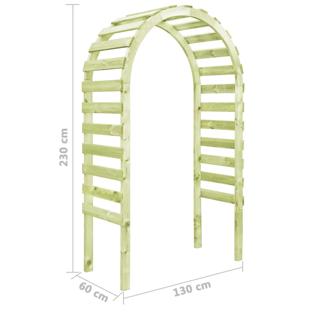 Gartenpergola 130x60x230 cm Kiefernholz Imprägniert