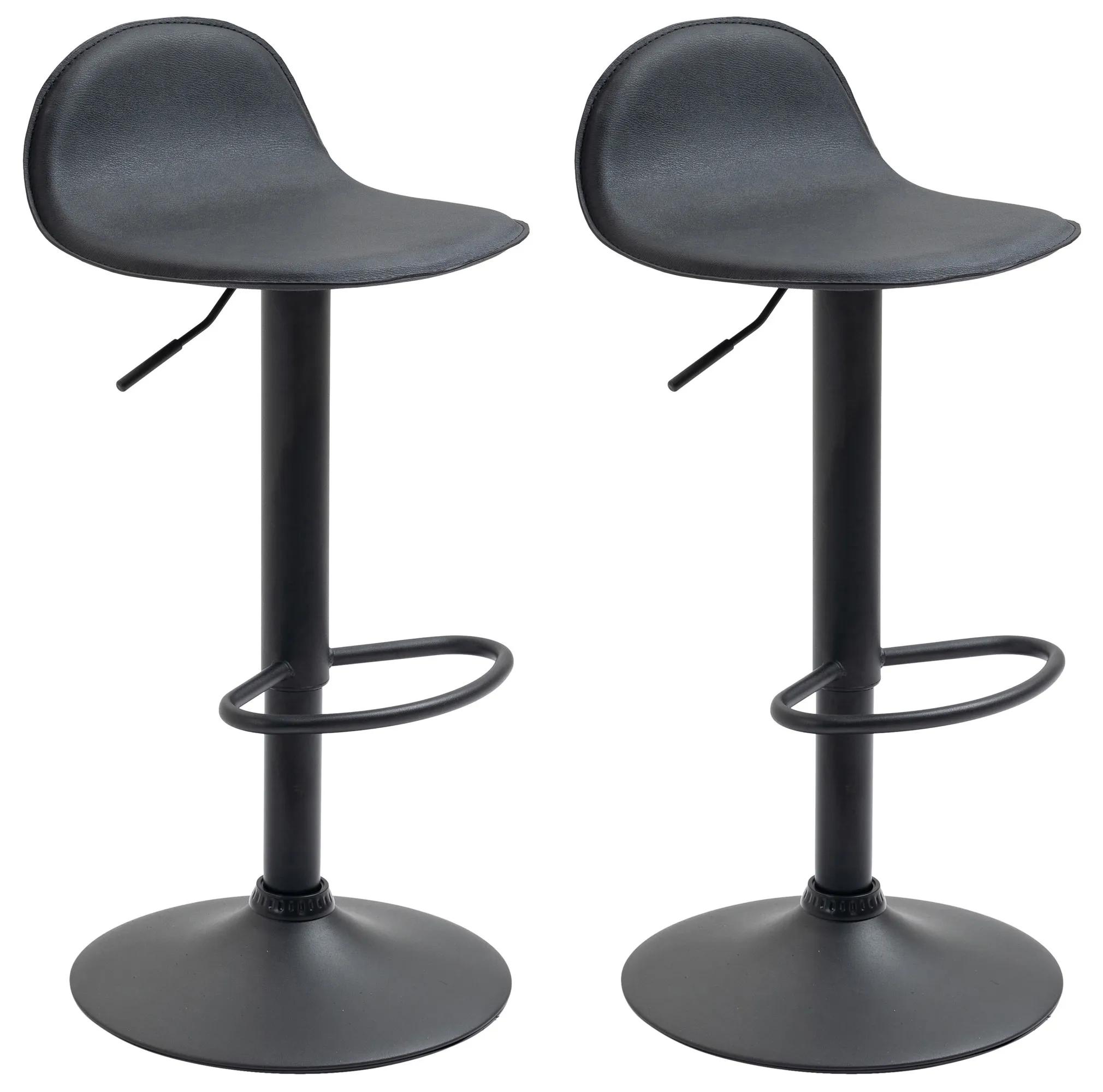 Barhocker Lana V2 94 cm Schwarz Kunstleder