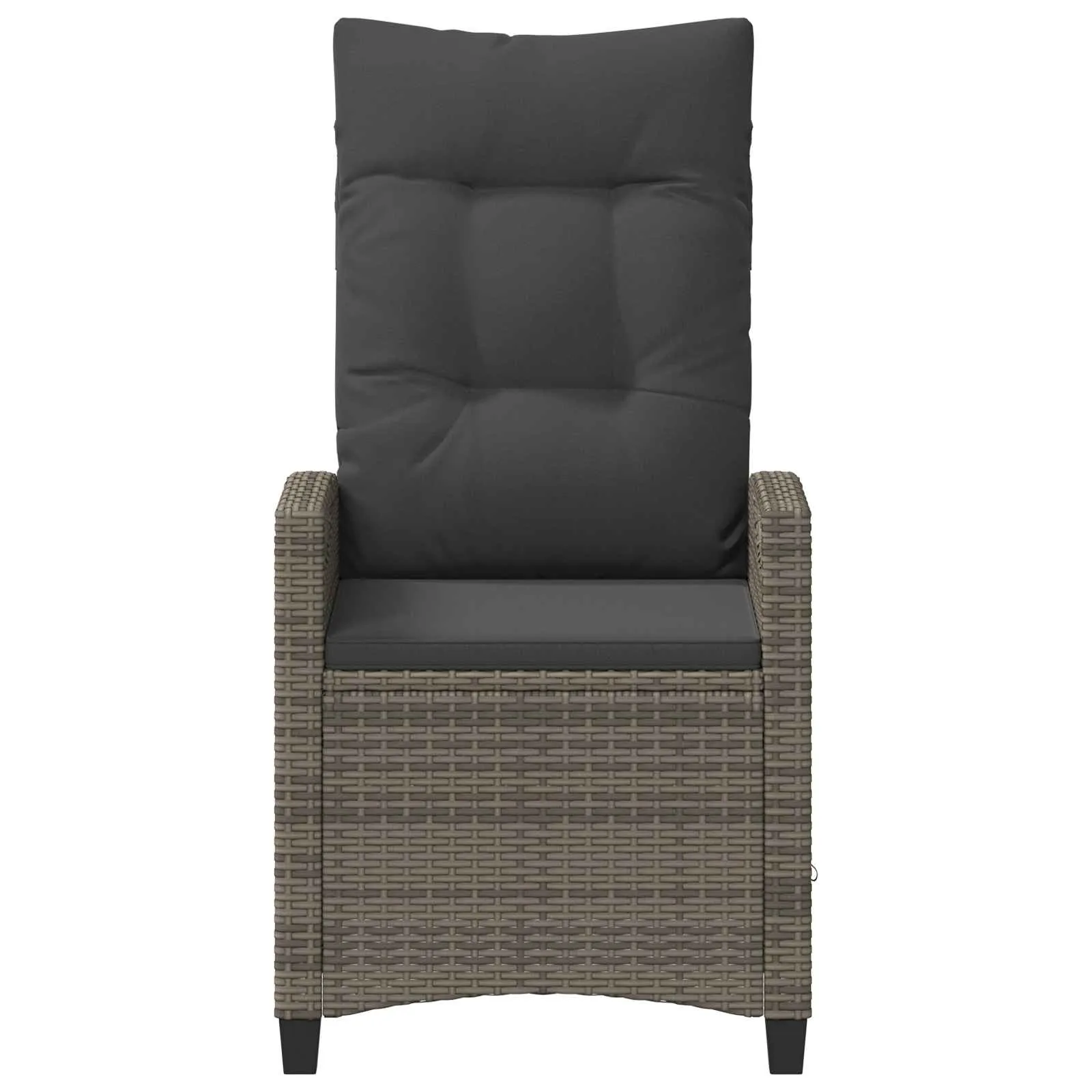 Verstellbarer Gartenstuhl mit Klapptisch 56x60x112 cm Grau