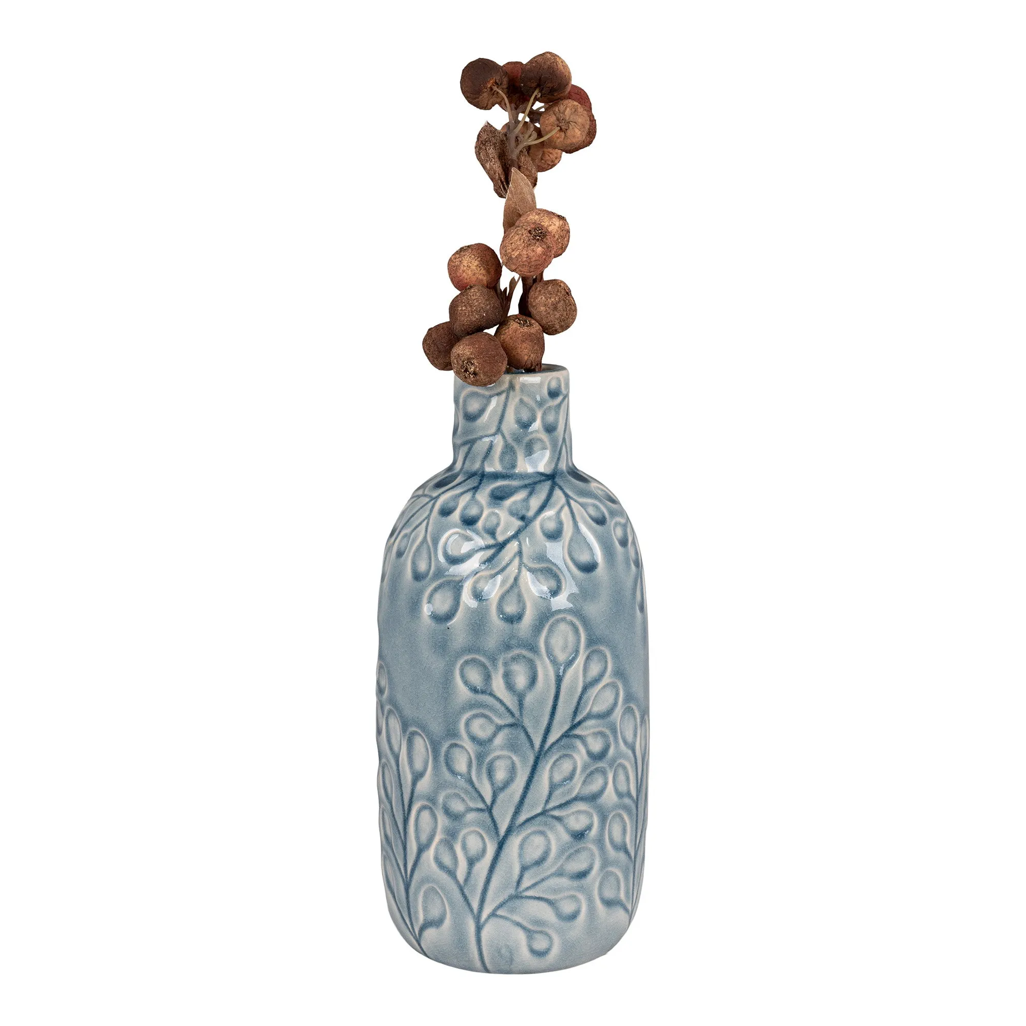 tinkaro Vase Steingut Blau