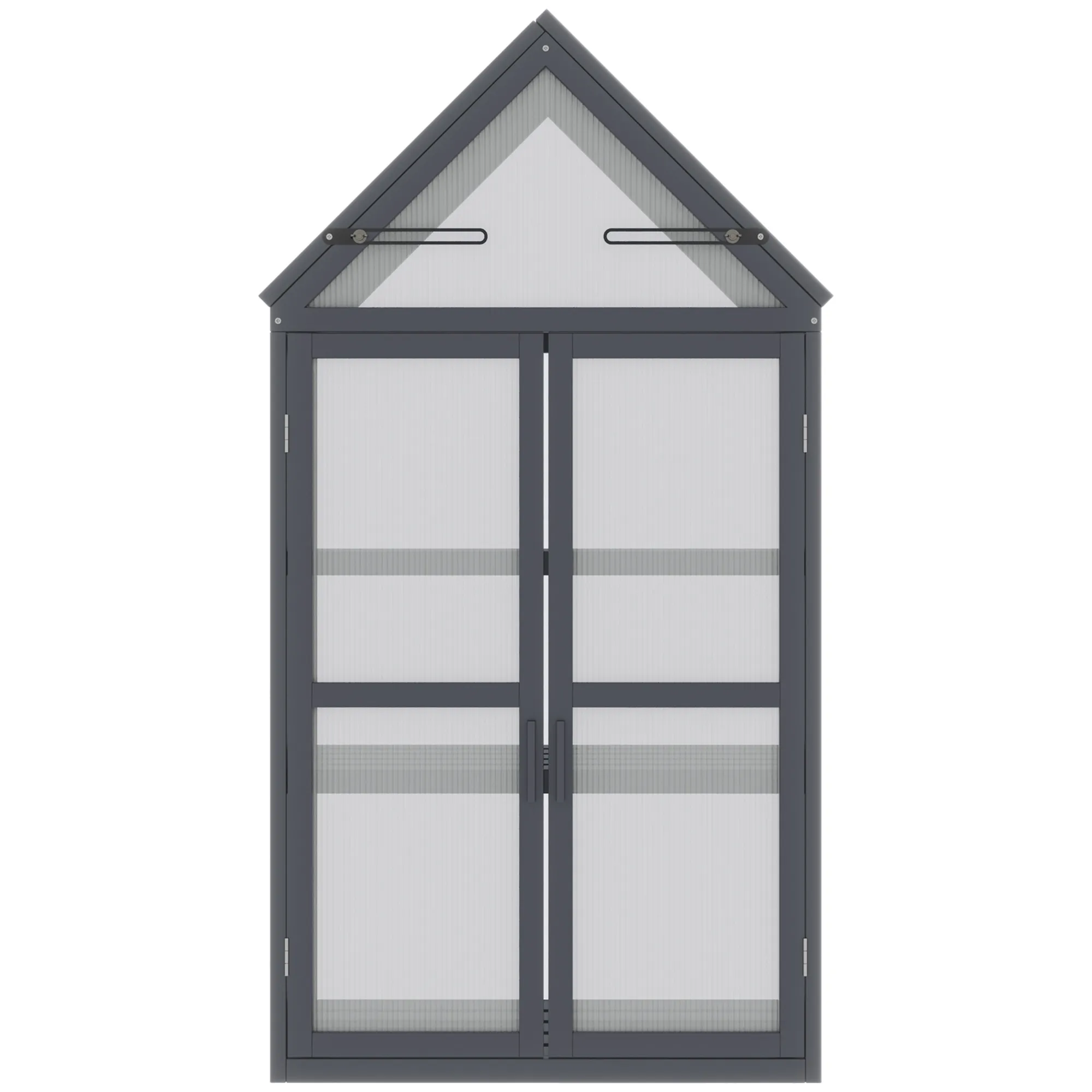 Kompaktes Gewächshaus 70,5L x 42B x 132H cm Grau