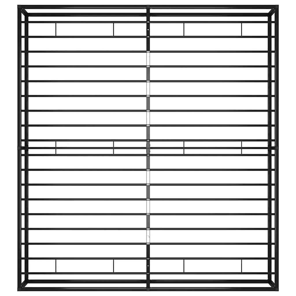 Metall-Bettgestell 145x205x32,5 cm Schwarz mit Lattenrost