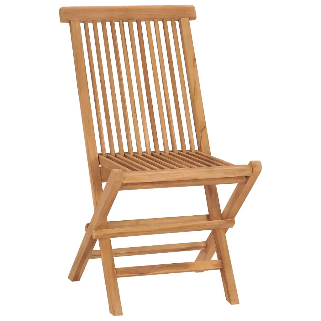 Klappstühle, 4 Stück, Massivholz Teakholz