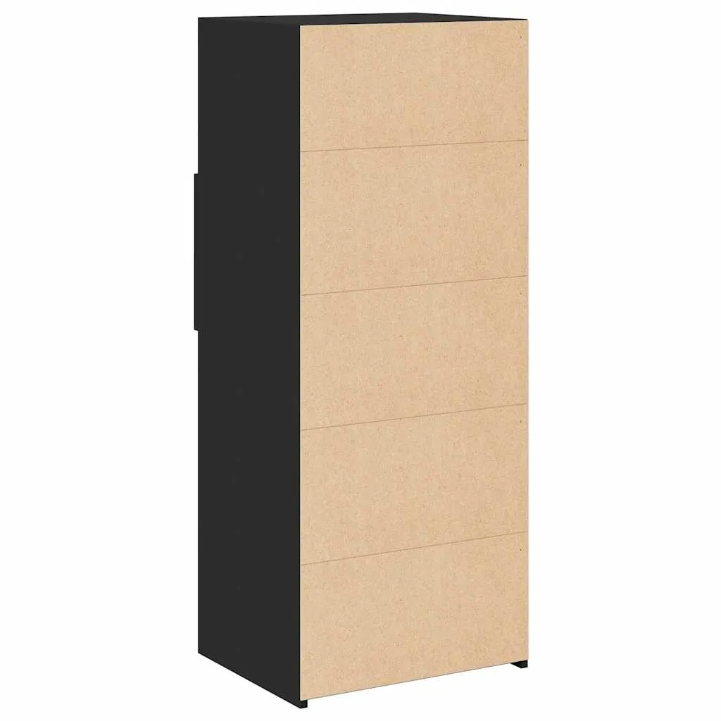 Klassisches Highboard 50 x 42,5 x 124 cm Schwarz Holzwerkstoff