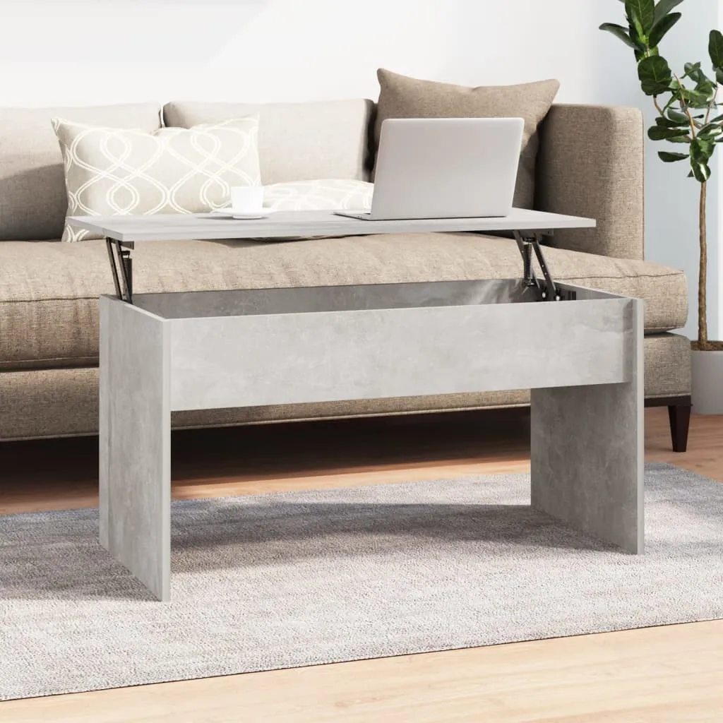 Höhenverstellbarer Couchtisch 102x50,5x52,5 cm in Betongrau