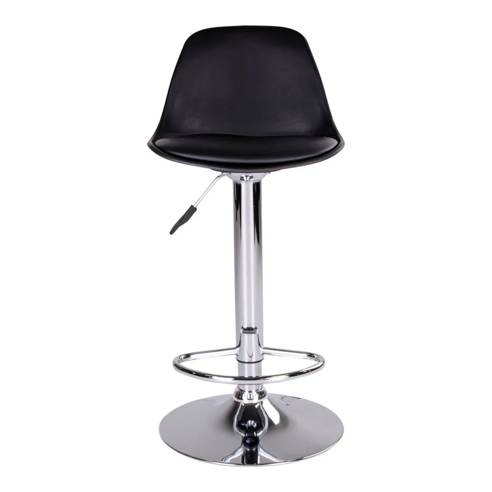 tinkaro Barhocker Trondheim PU-Leder 41 x 39 x 82-104 cm Schwarz