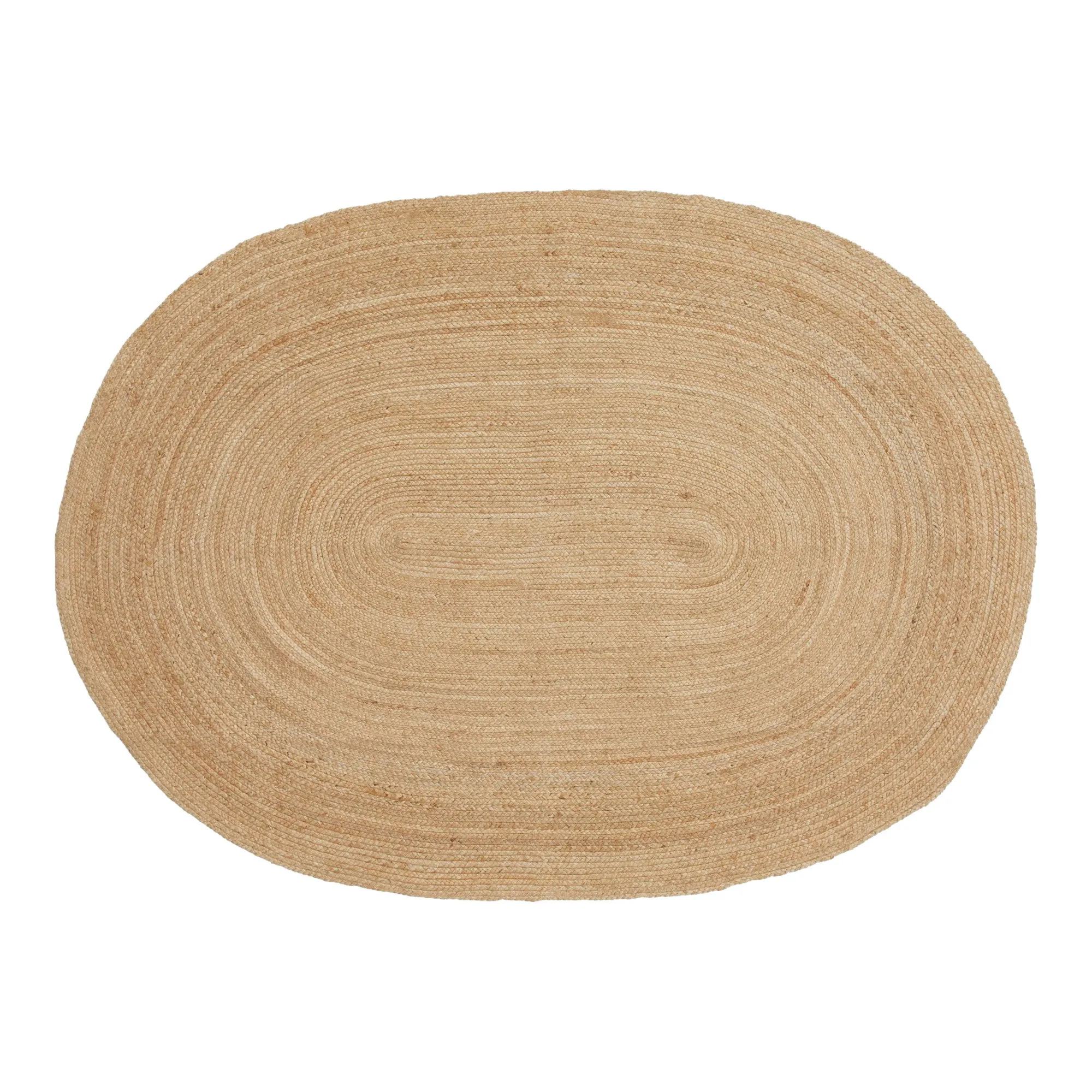 tinkaro Bombay Teppich geflochtene Jute 200x140 cm Natur