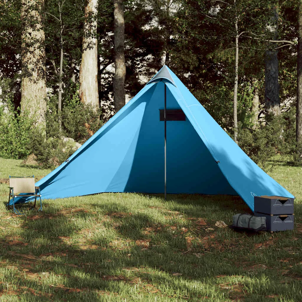 Familienzelt Tipi 427x411x178 cm Blau wasserdicht und leicht