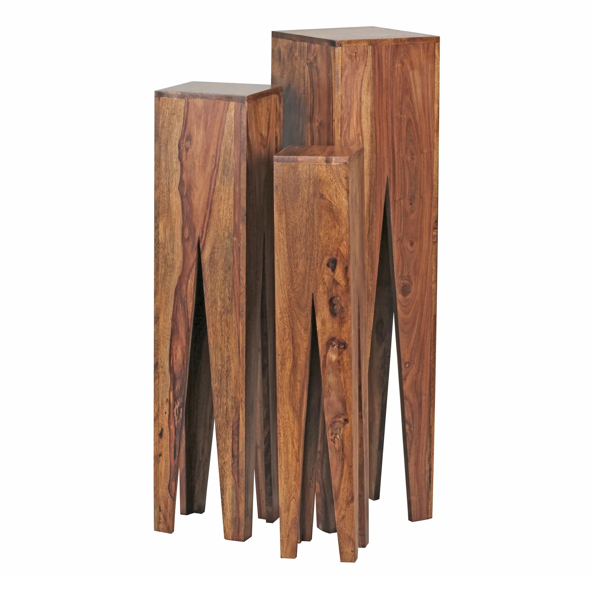 tinkaro Blumentisch Set KUNO Dekotisch Sheesham Beistelltisch Wohnzimmer tinkaro Blumentisch Set KUNO Dekotisch Sheesham Beistelltisch Wohnzimmer