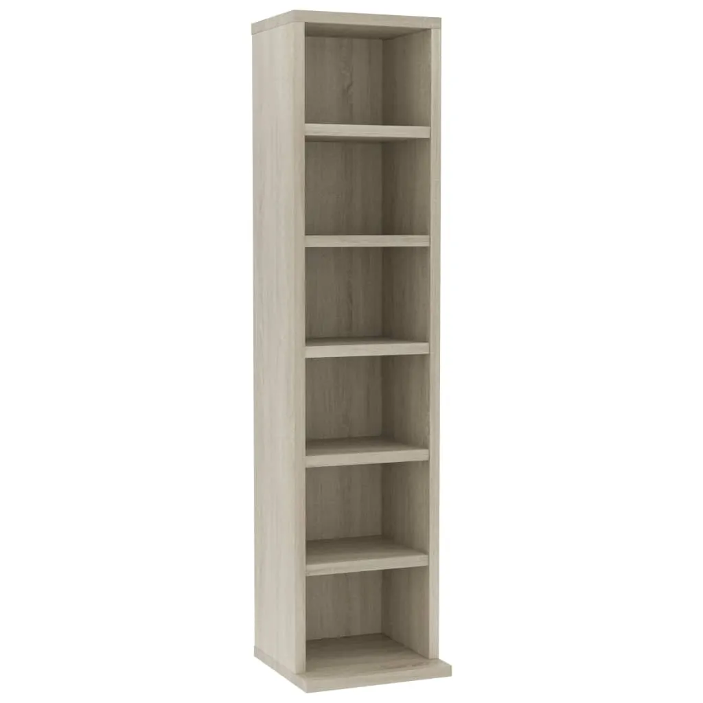 CD-Schrank Sonoma-Eiche 21x20x88 cm aus robustem Massivholz