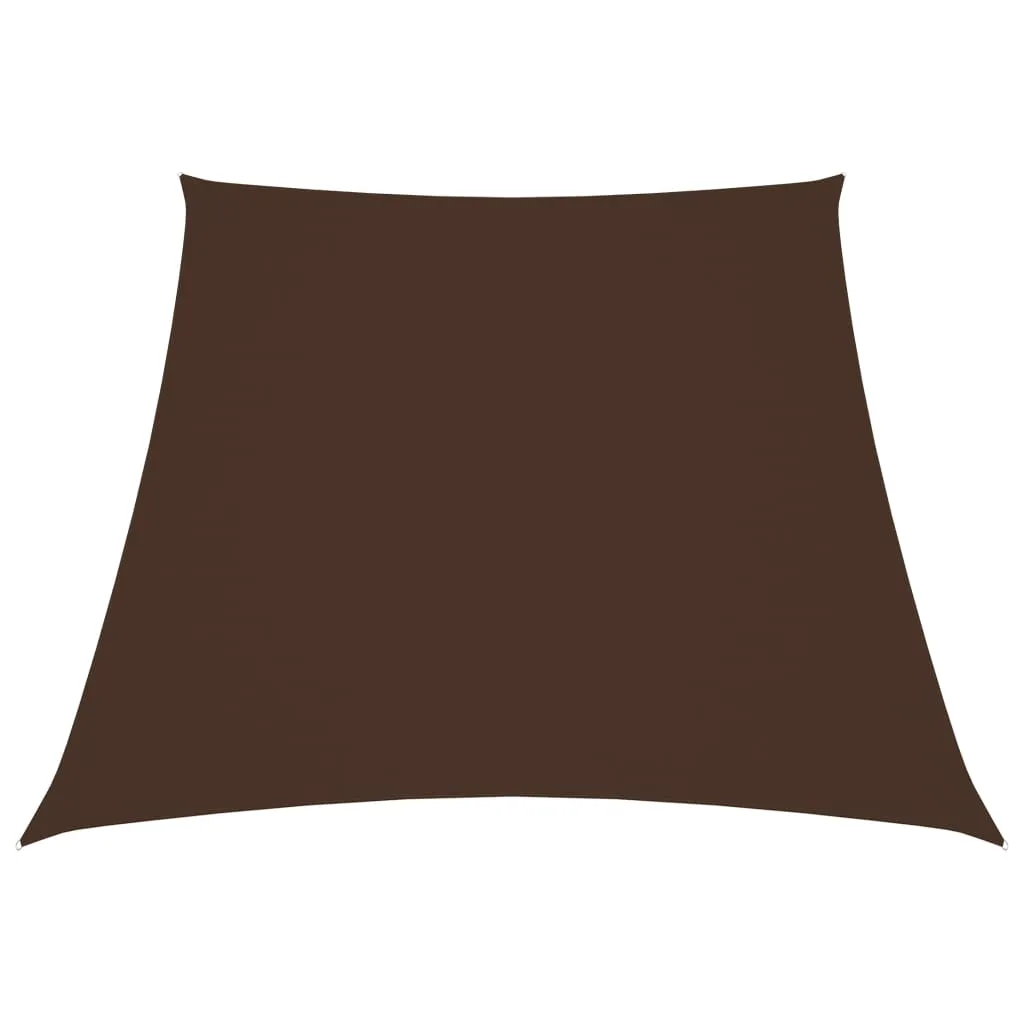 Sonnensegel Trapez 2/4 x 3 m Braun aus PU-beschichtetem Oxford-Gewebe