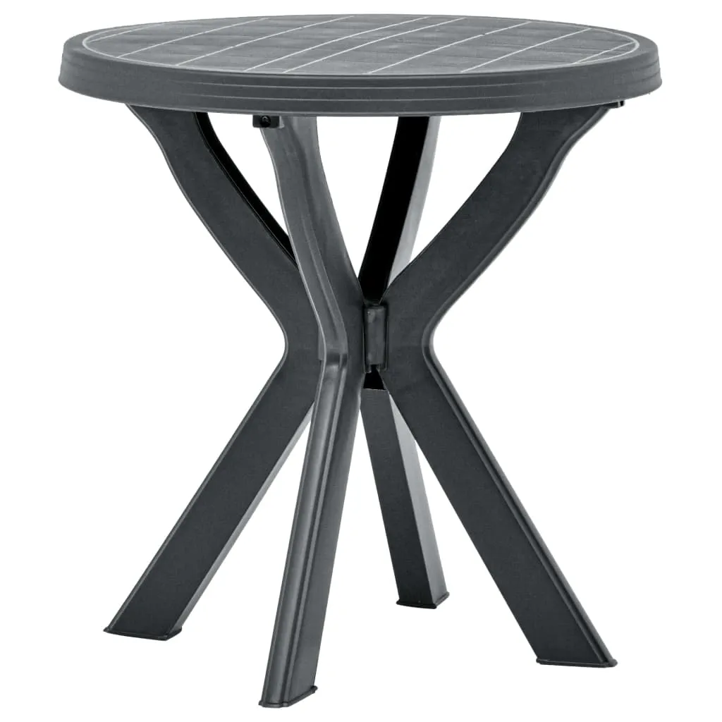 Gartentisch Kunststoff 70 x 72 cm Anthrazit wetterfest