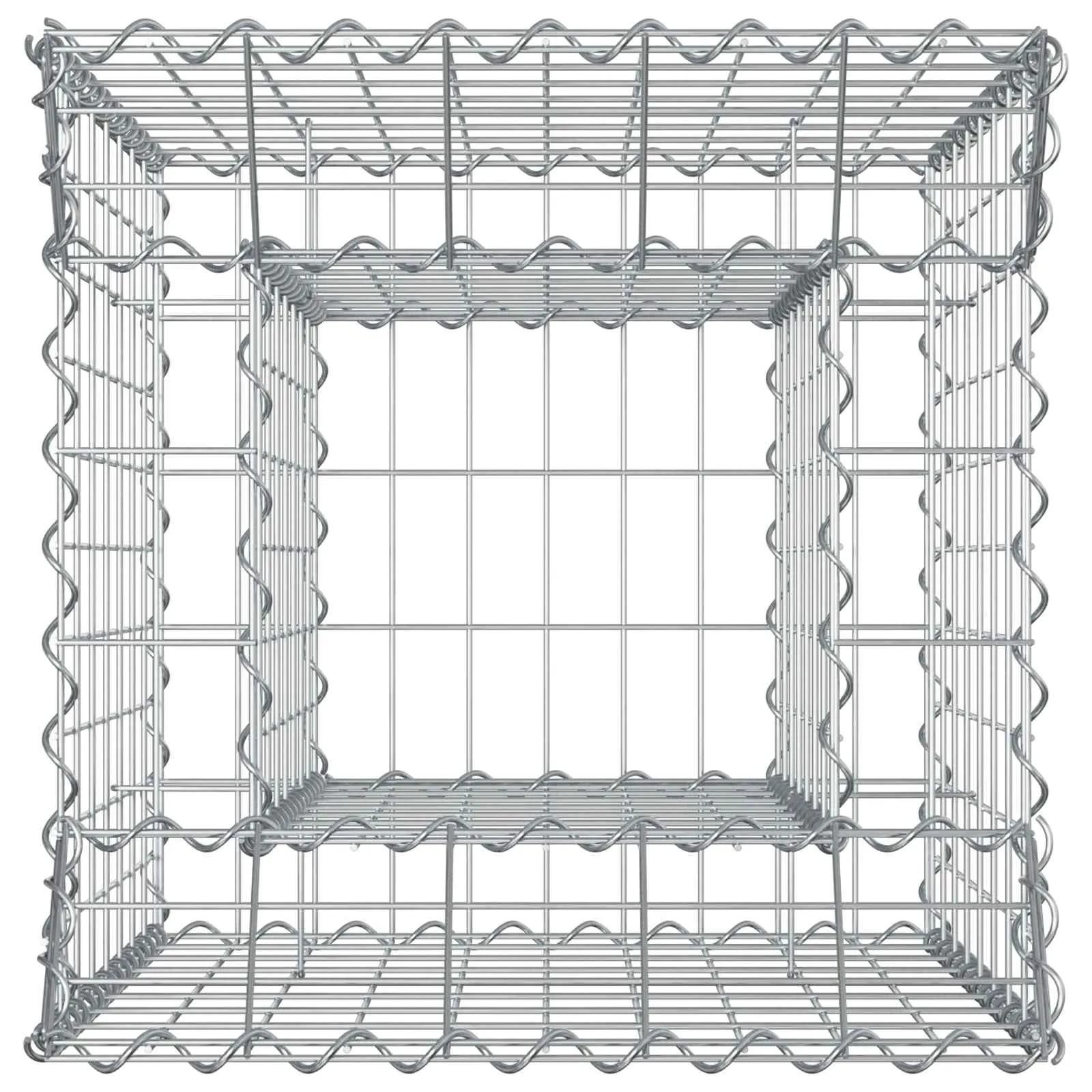 Zaunpaneele Silber 50x50x80 cm aus verzinktem Stahl