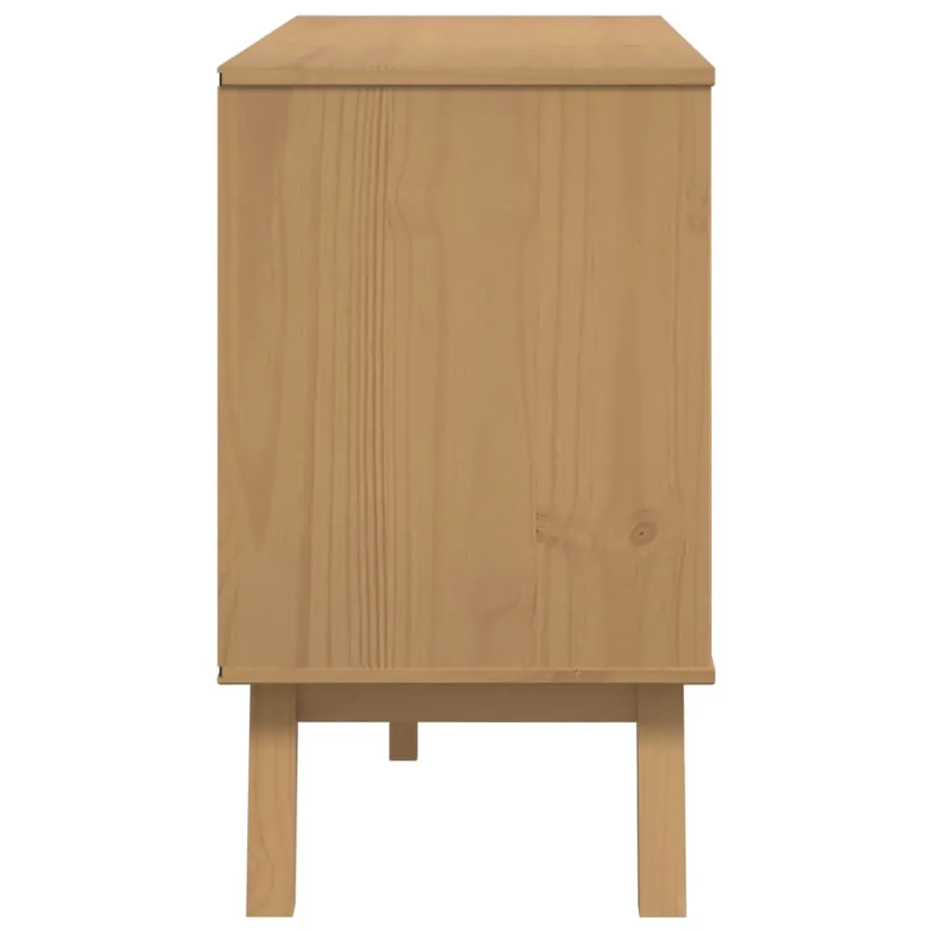 Sideboard aus massivem Kiefernholz Braun 114 x 43 x 73,5 cm