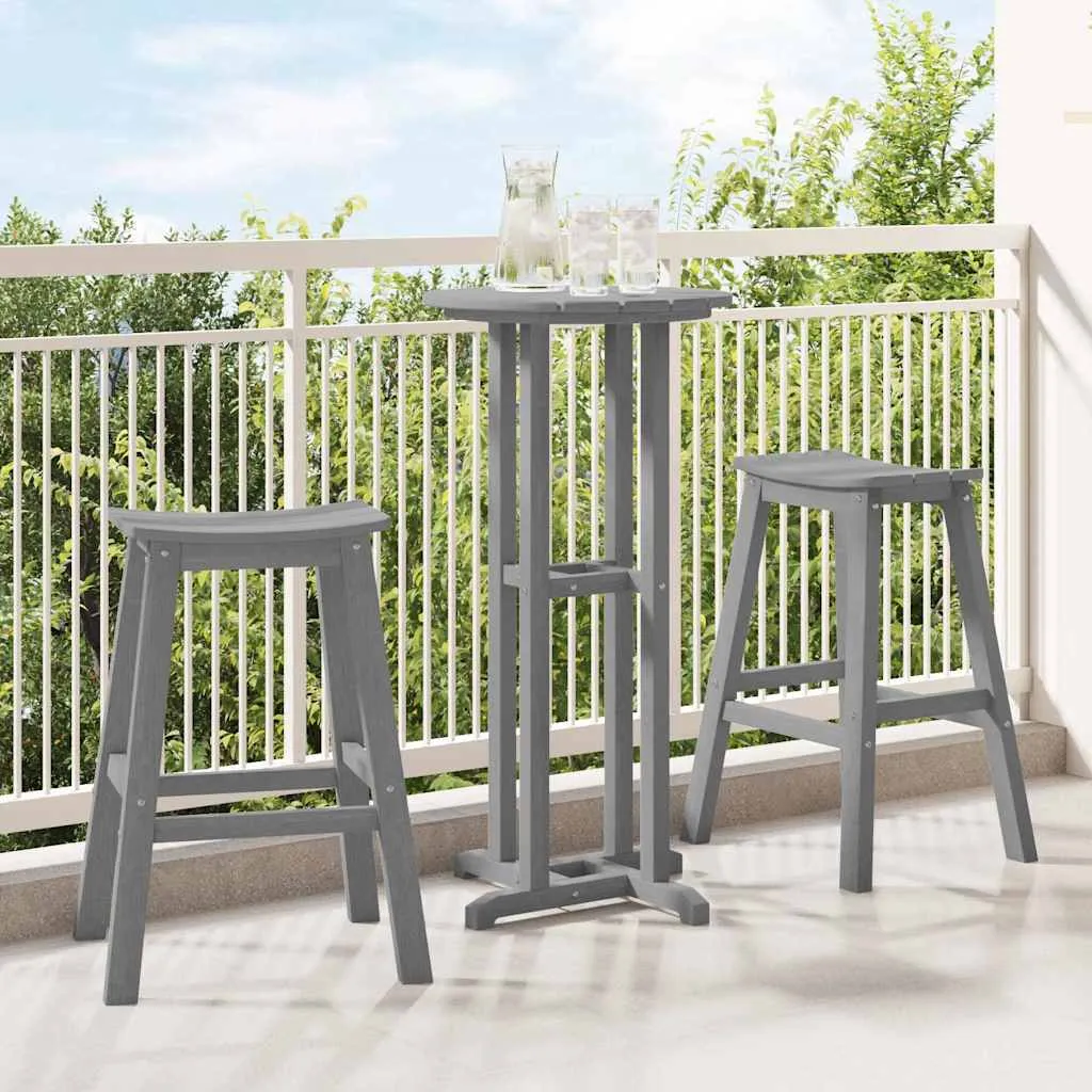 Garten-Barhocker HDPE Hellgrau 52 x 43 x 73,5 cm