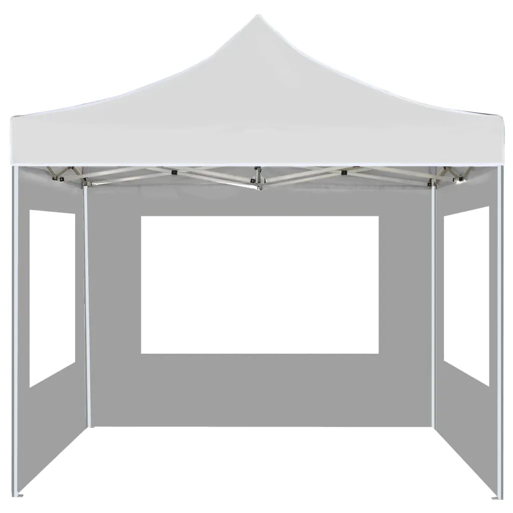 Partyzelt 2x2x3,15 m Weiß mit Aluminiumrahmen und PVC-Beschichtung