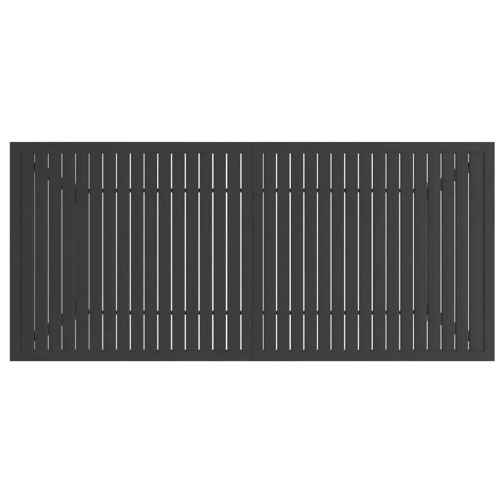 Gartentisch Anthrazit 190x80x72 cm Stahl