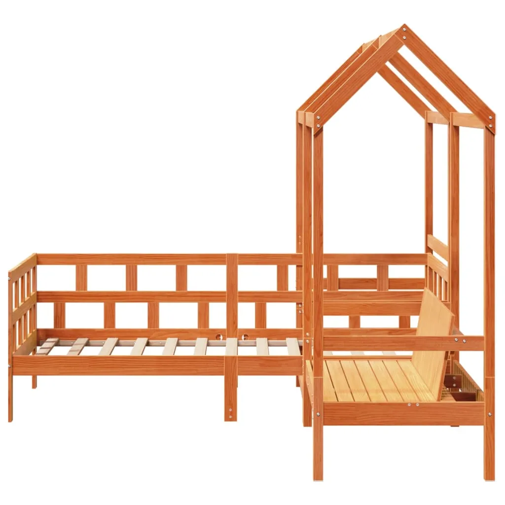 Vielseitiges Tagesbett-Set 203,5 x 98 x 68,5 cm Wachsbraun