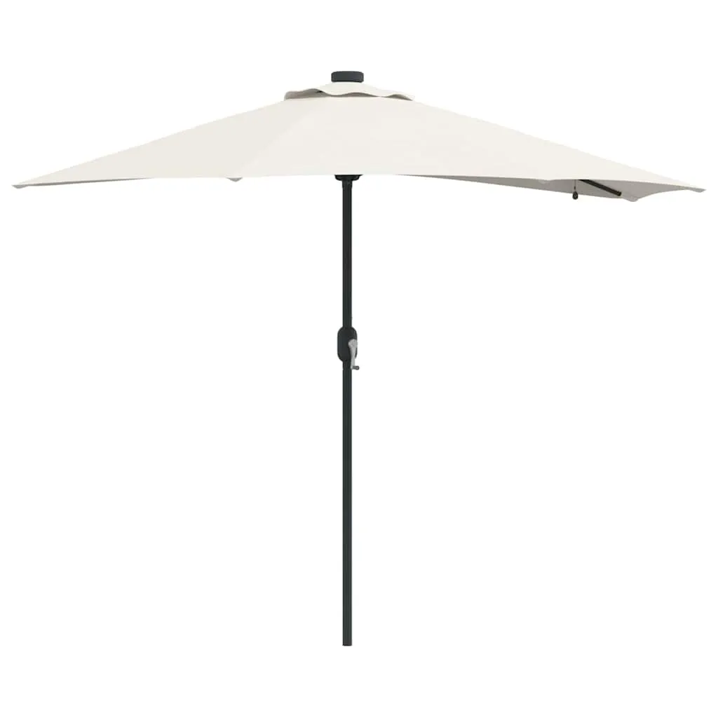 Garten-Sonnenschirm Sand 294 x 150 x 223 cm Polyester und Stahl