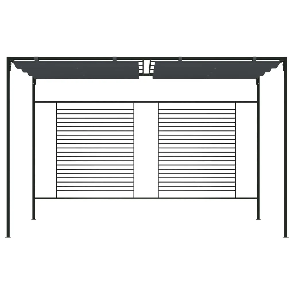 Pavillon mit ausziehbarem Dach 4x3x2,3 m Anthrazit