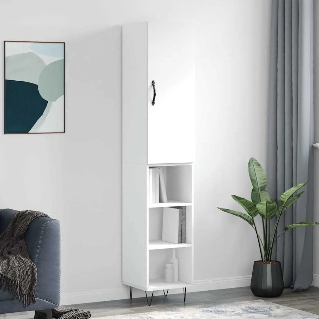 Elegantes Highboard in Weiß 34,5 x 34 x 180 cm
