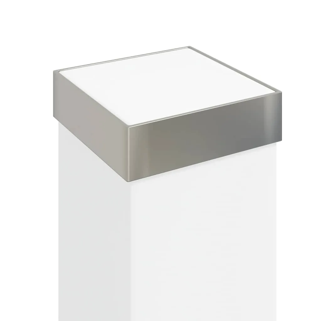 Pollerleuchte Silber 10 x 10 x 80 cm mit Steckdose