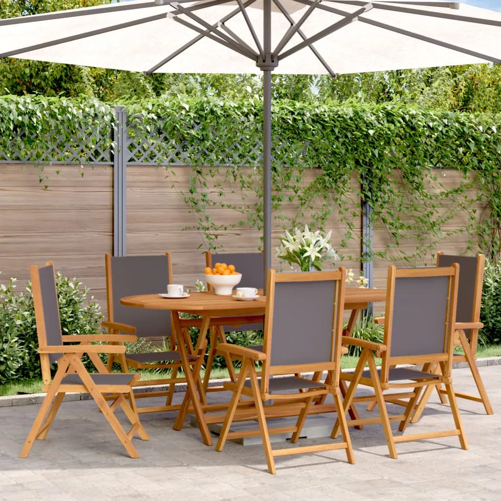 Verstellbarer Gartenstuhl 57 x 70 x 81-109 cm in Anthrazit