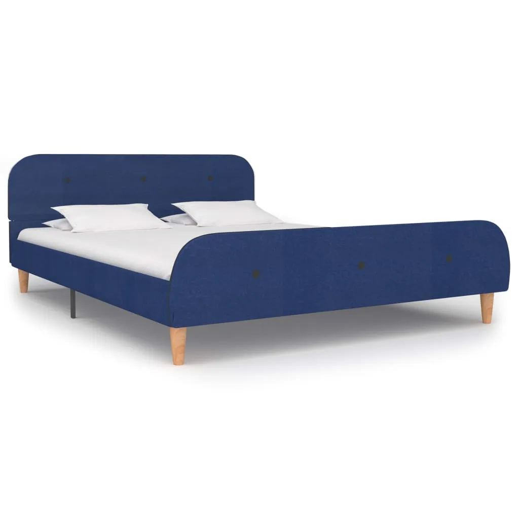 Eleganter Bettrahmen 208 x 146 x 81 cm in Blau