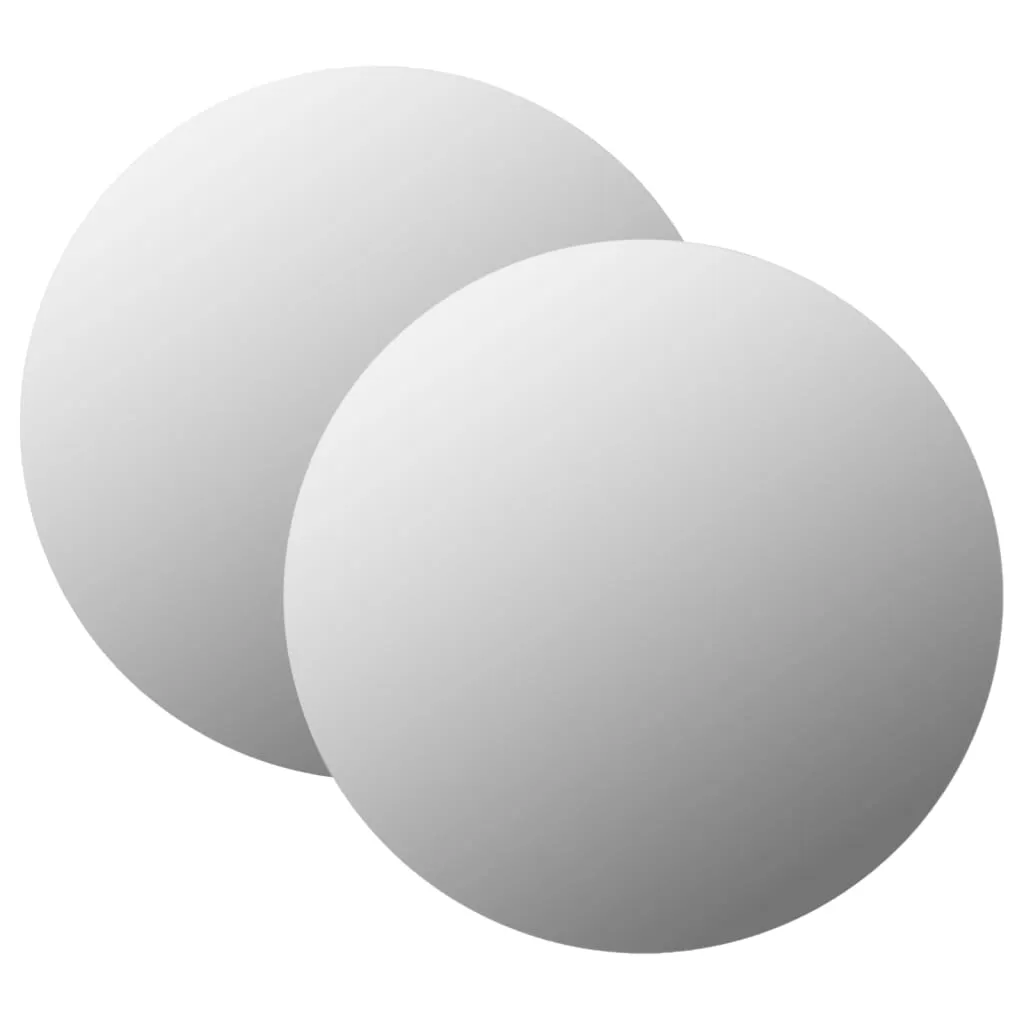 Wandspiegel 2 Stk. 50 cm Rund Glas Wandspiegel 2 Stk. 50 cm Rund Glas