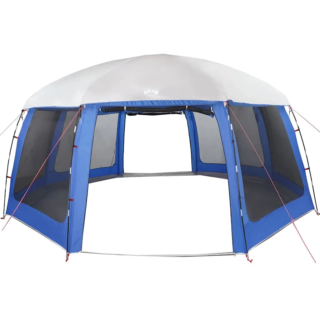 Poolzelt Azurblau 690x690x280 cm mit abnehmbarem Überzelt