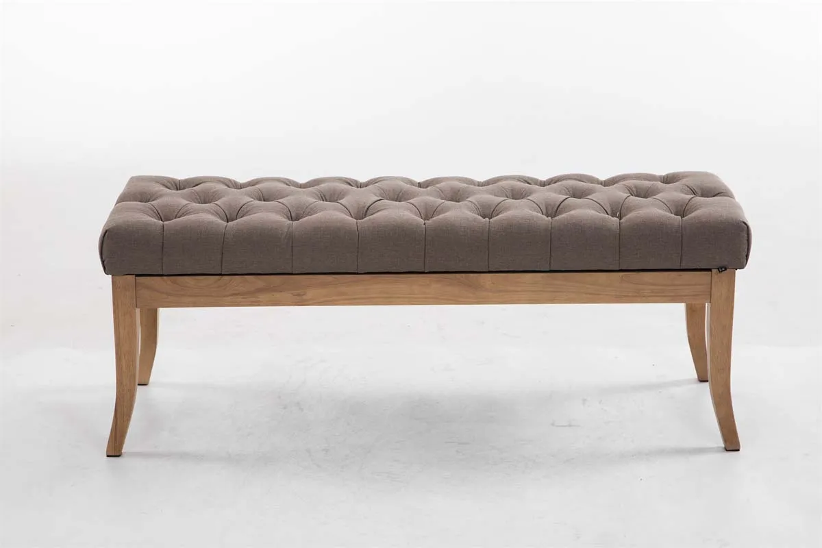 Sitzbank Ramses Stoff 120x38x46 cm taupe