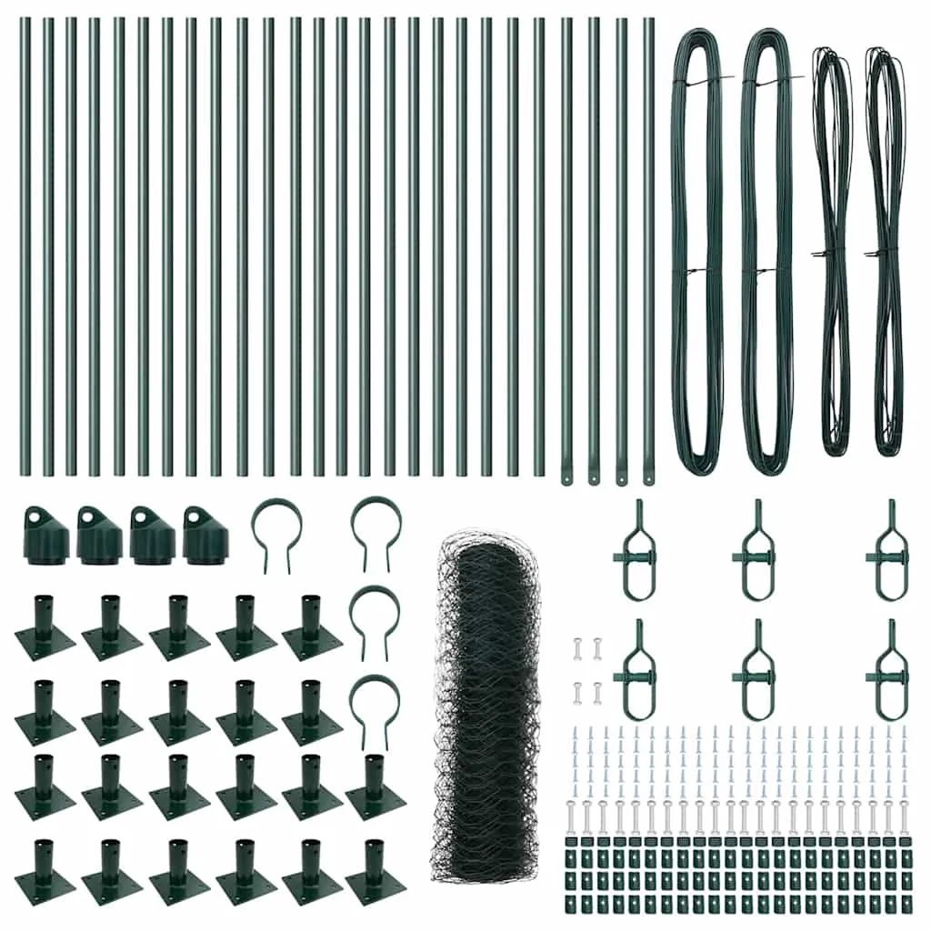 Outdoor-Geländerpfosten Set 5000 x 3,2 x 50 cm Grün