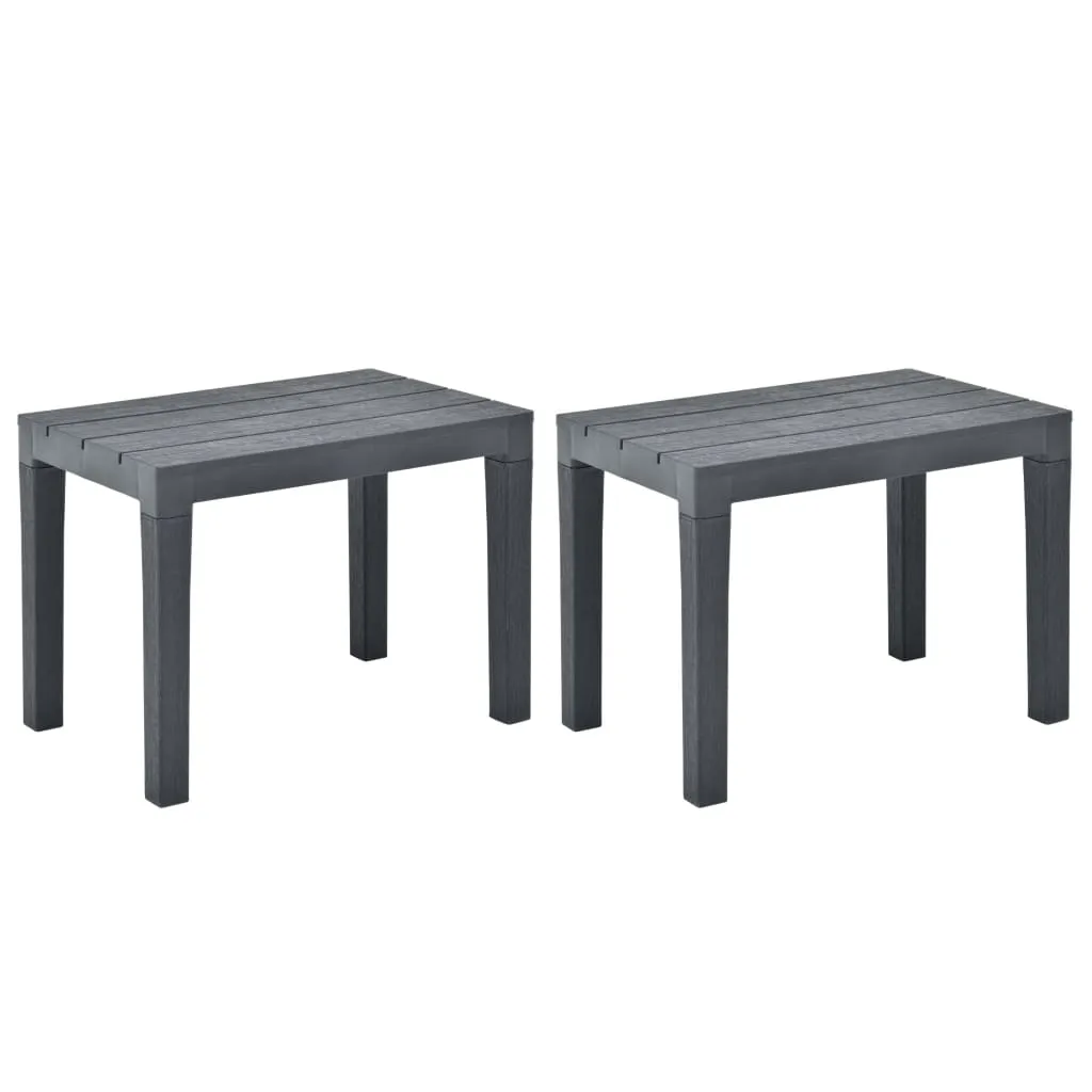 Gartenbank-Set Anthrazit 60 x 38,5 x 45 cm