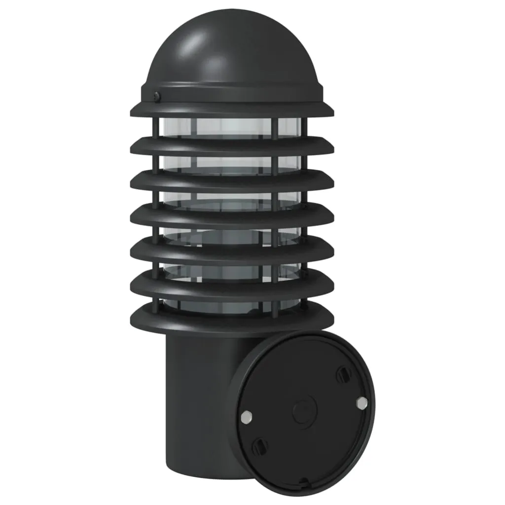 Außenwandleuchte Schwarz 15x15x33,5 cm mit PIR-Sensor und IP44