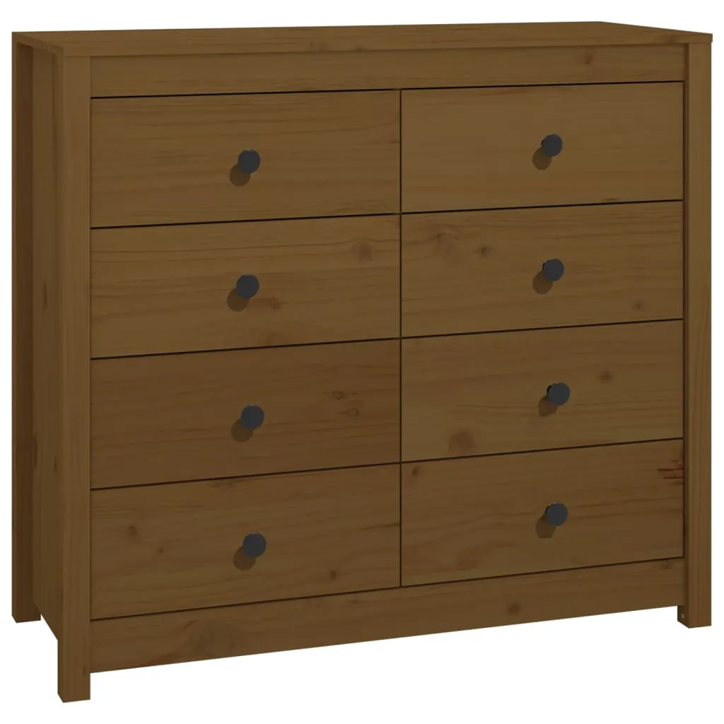 Beistellschrank Honigbraun 100x40x90 cm Massivholz Kiefer