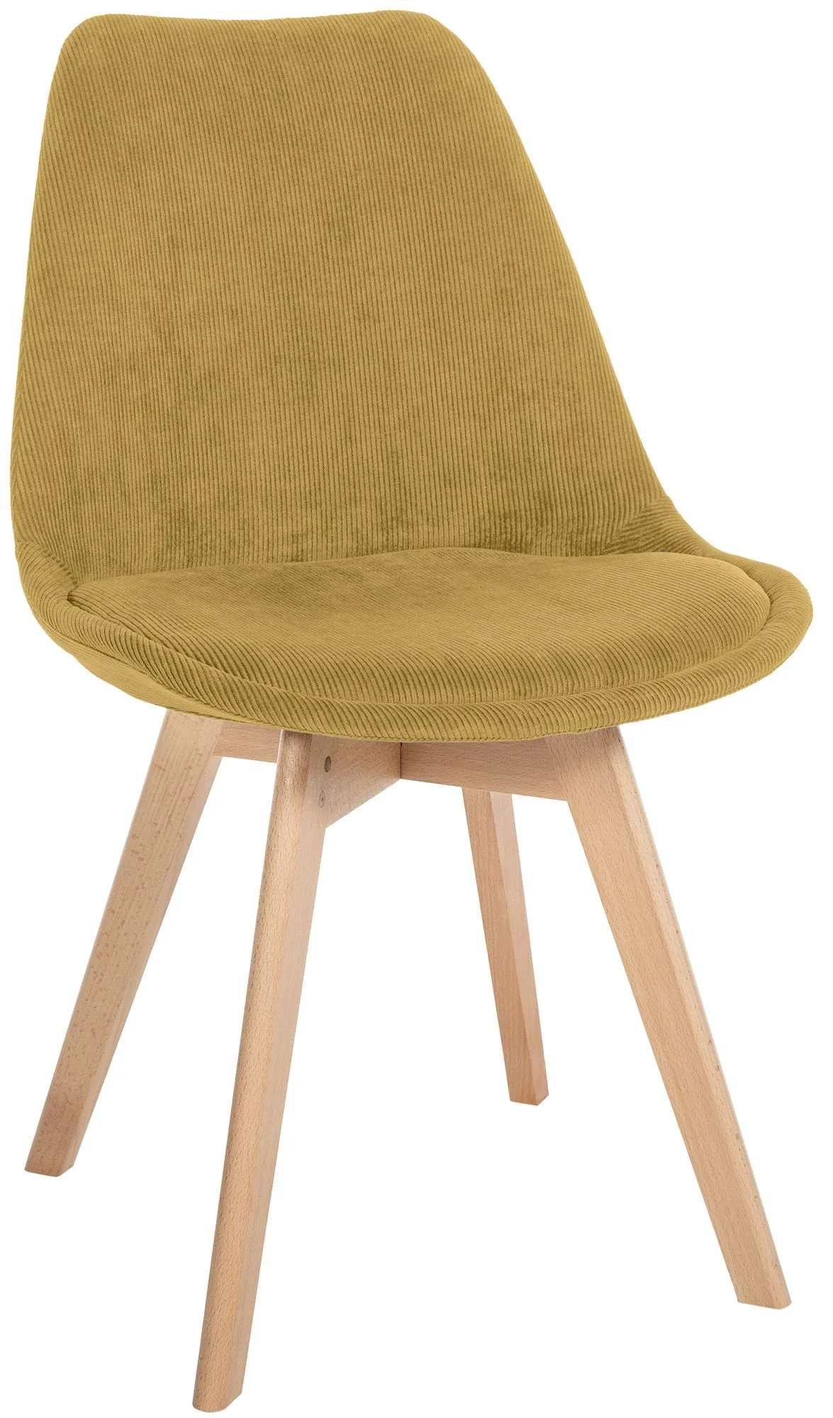 Hocker Kunstleder Massivholz 83x49x50 cm gelb
