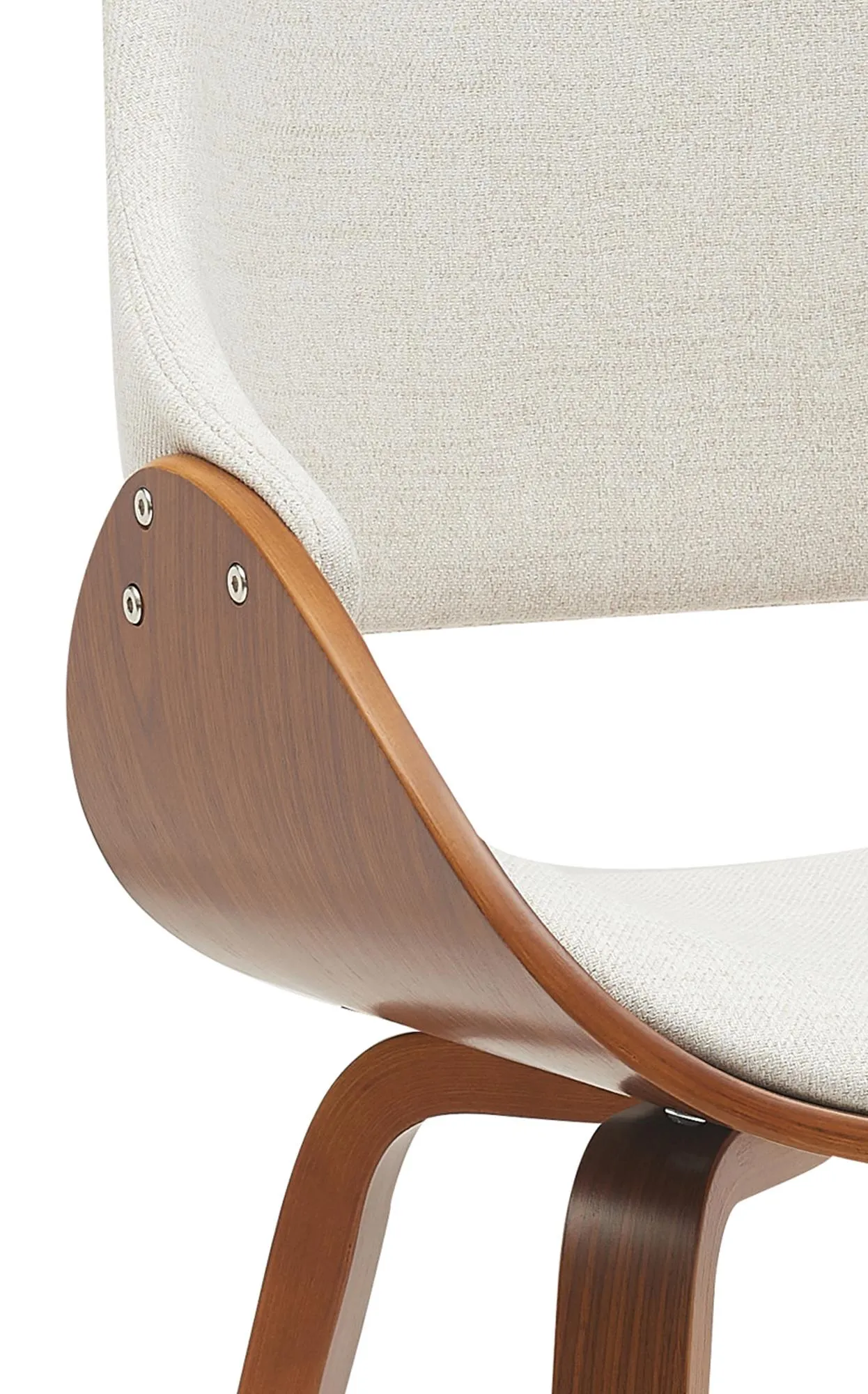 Esszimmerstuhl Vangale 2er Set 86x52x54 cm walnuss/creme