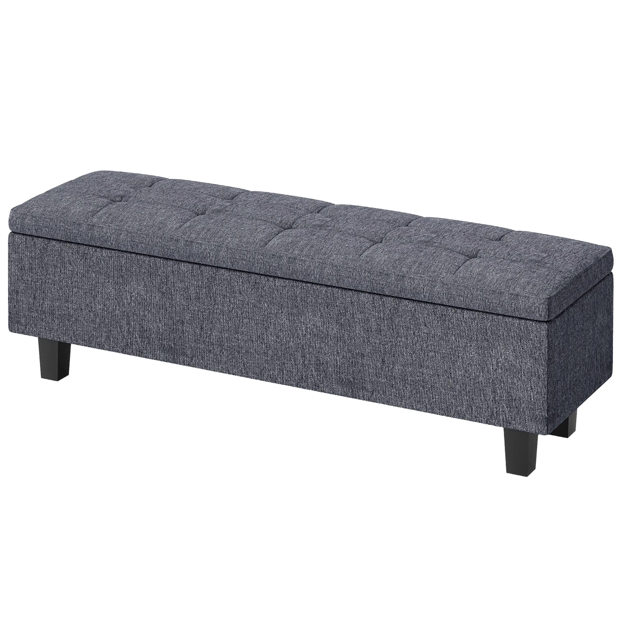 Sitzbank mit Stauraum 138x40x45 cm Dunkelgrau