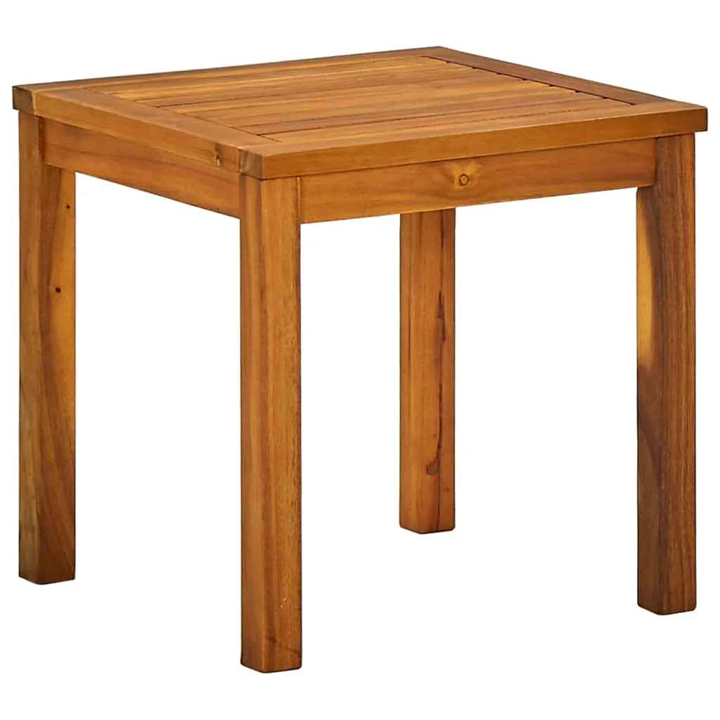 Echtholz Sonnenliege 200 x 66 x 34 cm Schwarz mit Tisch 40 x 40 x 40 cm