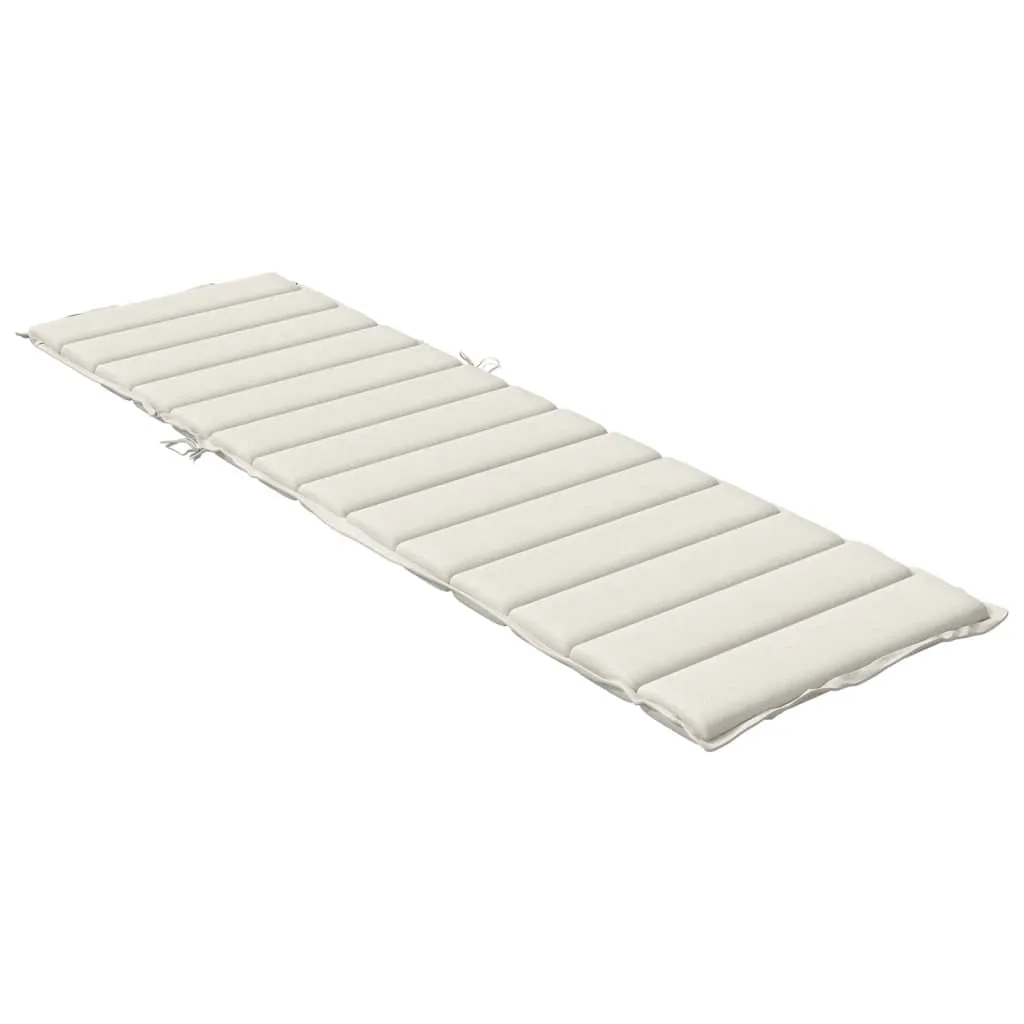 Bequeme Liegenauflage 200 x 60 x 4 cm in Melange Creme