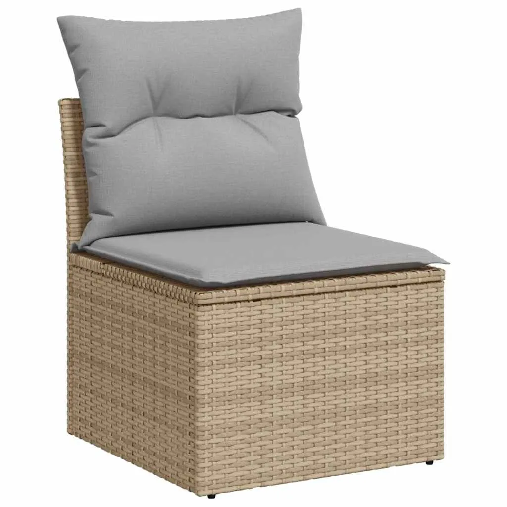 Modulares Garten-Dining-Set 55x55 cm in Beige und Grau mit Echtholz