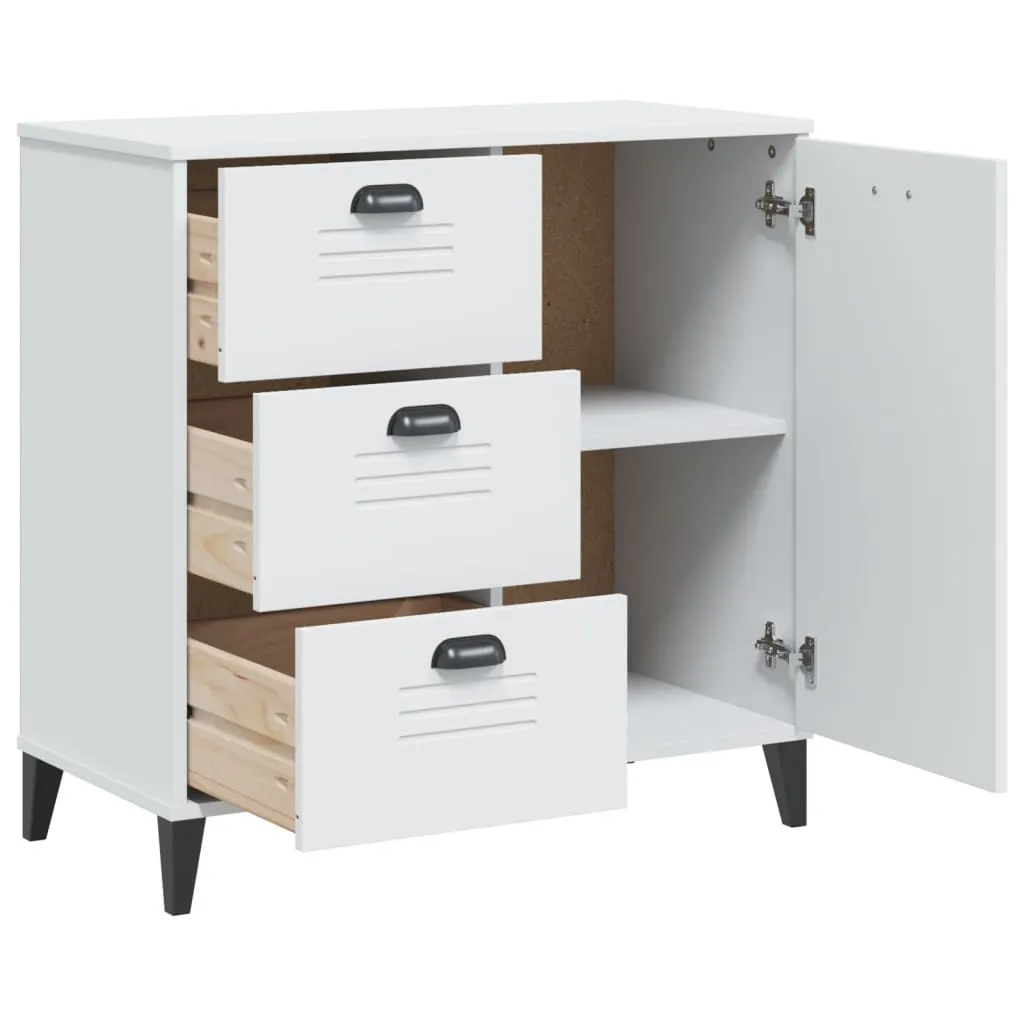 Klassisches Sideboard in Weiß, 80 x 40 x 80 cm